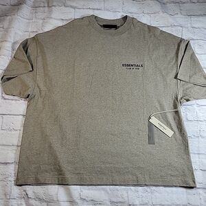 Fear of God Gray Short Sleeve Tee Classic Crew Neck